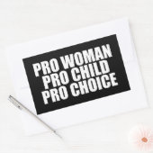 Pro vrouw Pro - Keuze uit kinderen Rechthoekige Sticker (Envelop)