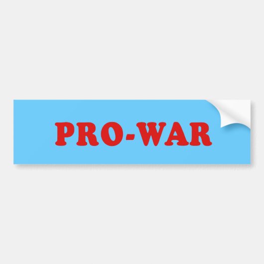 Pro War Bumpersticker (Voorkant)