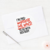 Pro wat ze maar wil ronde sticker (Envelop)