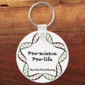 Pro-wetenschap. Pro-leven. Sleutelhanger (Voorkant)