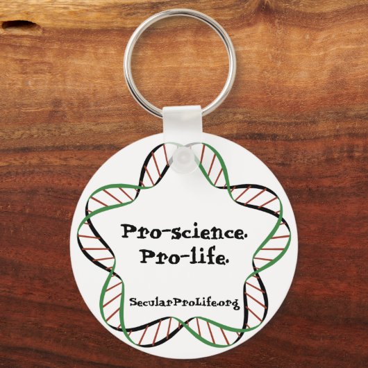 Pro-wetenschap. Pro-leven. Sleutelhanger (Voorkant)