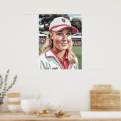 Pro Woman Golfer - Golf Art Print (Keuken)