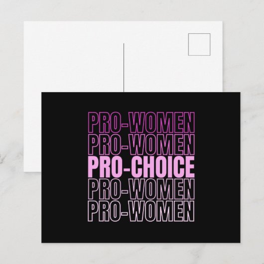Pro Women Pro Choice - Aboringrechten Briefkaart (Voorkant / Achterkant)