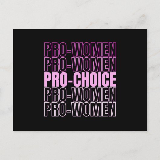 Pro Women Pro Choice - Aboringrechten Briefkaart (Voorkant)