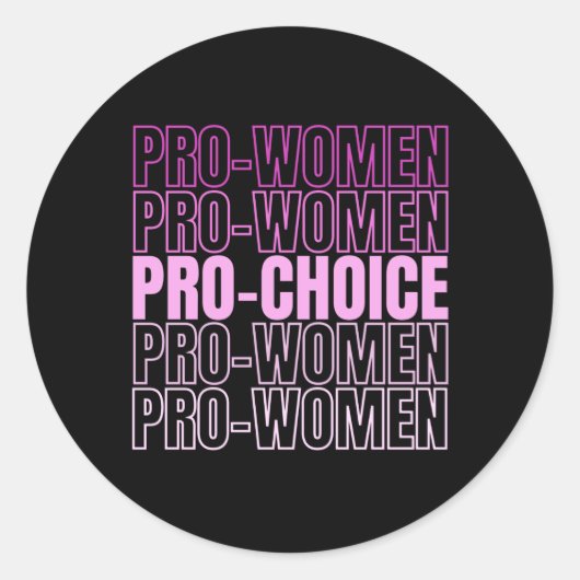 Pro Women Pro Choice - Aboringrechten Ronde Sticker (Voorkant)