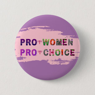 Pro-Women Pro-Choice Button voor vrouwenrechten