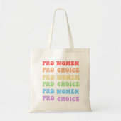 Pro Women Pro Choice Feminist Cute Retro Canvas ta Tote Bag (Voorkant)