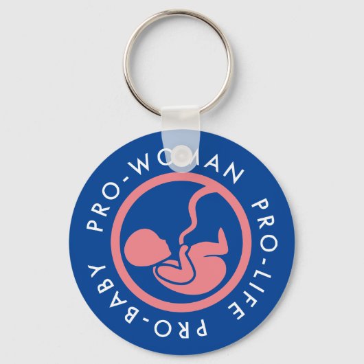 Pro-women, Pro-life, Pro-baby Sleutelhanger (Voorkant)