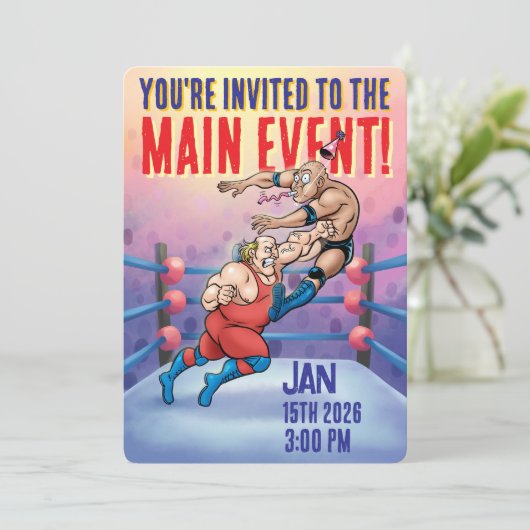 Pro Wrestling Birthday Main Event Kaart (Staand voorkant)