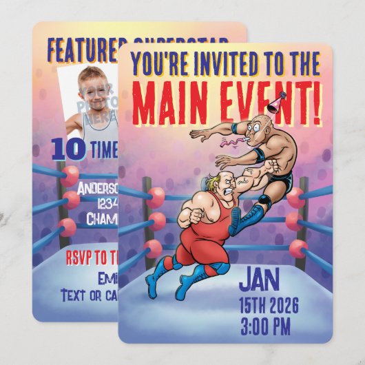 Pro Wrestling Verjaardag Main Event Kaart (Voorkant / Achterkant)