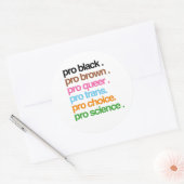 Pro Zwart Pro Bruin Pro Queer Ronde Sticker (Envelop)