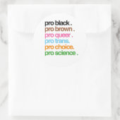 Pro Zwart Pro Bruin Pro Queer Ronde Sticker (Tas)