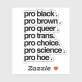 pro zwart pro bruin pro queer sticker (Vel)