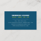 Pro Zwemmer, Zwemcoach & Badmeester Visitekaartje (Achterkant)
