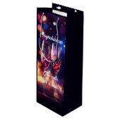 Proasting wijnglas Gefeliciteerd Wijn Cadeautas (Voorkant Gekanteld)