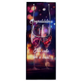 Proasting wijnglas Gefeliciteerd Wijn Cadeautas (Voorkant)