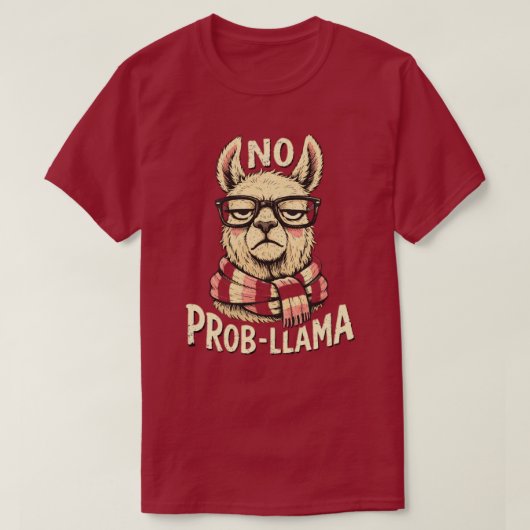 “Prob-Llama” Grappig Llama-ontwerp  T-shirt (Design voorkant)