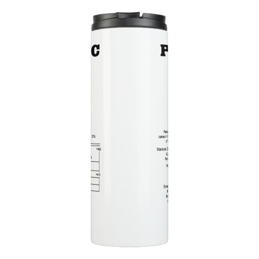 Probabilistic Thinker in Bell Curve Humor Thermosbeker (Achterkant)