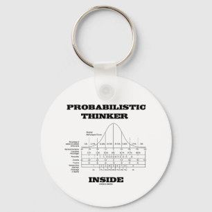 Probabilistische Thinker Inside (Bell Curve Humor) Sleutelhanger