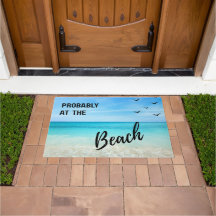 Probably at the Beach Tropical Coastal Doormat