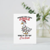 Probably Just Gonna Jingle Some Goose Christmas  Uitnodiging Briefkaart (Staand voorkant)