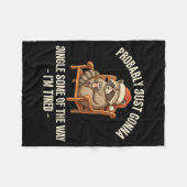Probably Just Gonna Jingle Some Of The Way Raccoon Fleece Deken (Voorkant (Horizontaal))