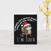 Probably Just Gonna Jingle Some Tired Cat Funny Ch Kaart (Gele Bloem)