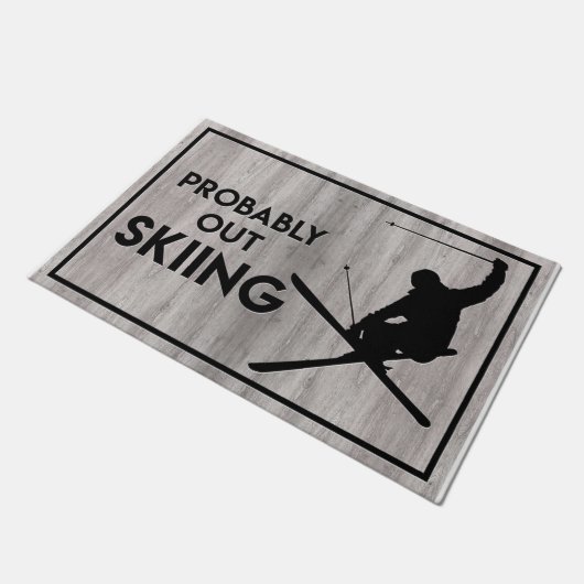 Probaly Out Skiing Simple Deurmat (Schuin)