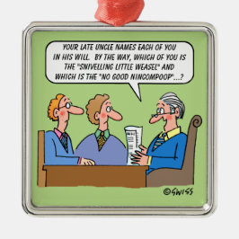 Probate Estate Lawyer Leading will Funny Metalen Ornament