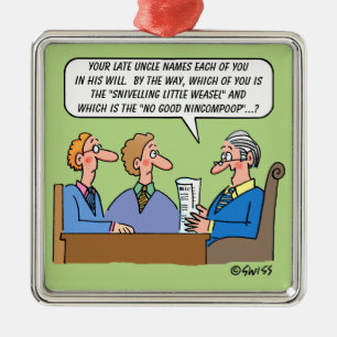 Probate Estate Lawyer Leading will Funny Metalen Ornament