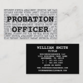 Probation Officer Legal Words Visitekaartje (Voorkant / Achterkant)