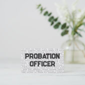 Probation Officer Legal Words Visitekaartje (Staand voorkant)