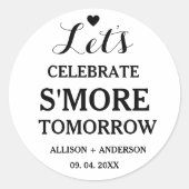Probediner Laten we S'more Liefde vieren Ronde Sticker (Voorkant)