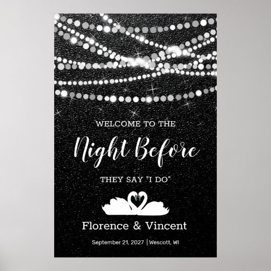 Probediner Welkom bij de avond voor de bruiloft Poster (Voorkant)