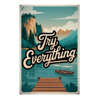 Probeer alles perfect poster
