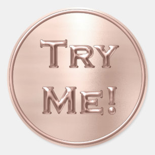 Probeer Blush Roos Gold Tester Sample Container Ronde Sticker