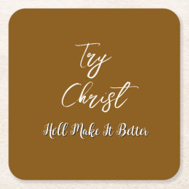 Probeer Christ Brown Kartonnen Onderzetters