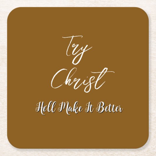 Probeer Christ Brown Kartonnen Onderzetters (Voorkant)