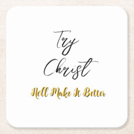 Probeer Christ White Kartonnen Onderzetters