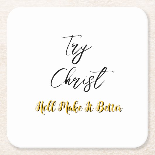 Probeer Christ White Kartonnen Onderzetters (Voorkant)