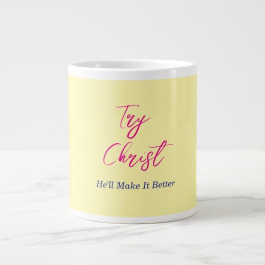 Probeer Christ Yellow Grote Koffiekop (Voorkant)