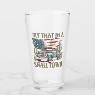 Probeer dat in een kleine stad 16 oz drink glas