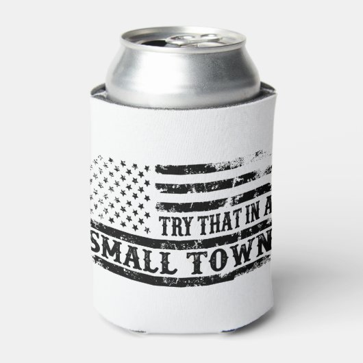 Probeer dat in een kleine stad Foam Koelbox Blikjeskoeler (Blikje Voorkant)