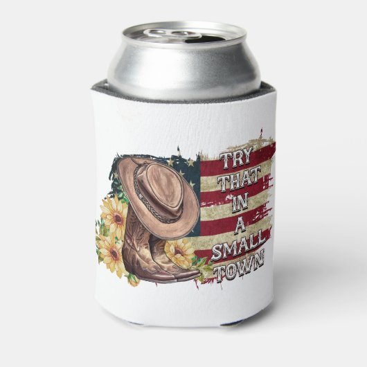 Probeer dat in een kleine stad Foam Koelbox Blikjeskoeler (Blikje Achterkant)