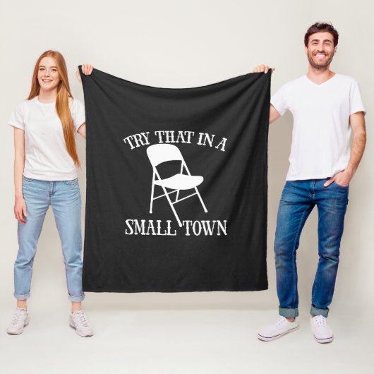 Probeer dat in een kleine stad klapstoel fleece deken (In situ)