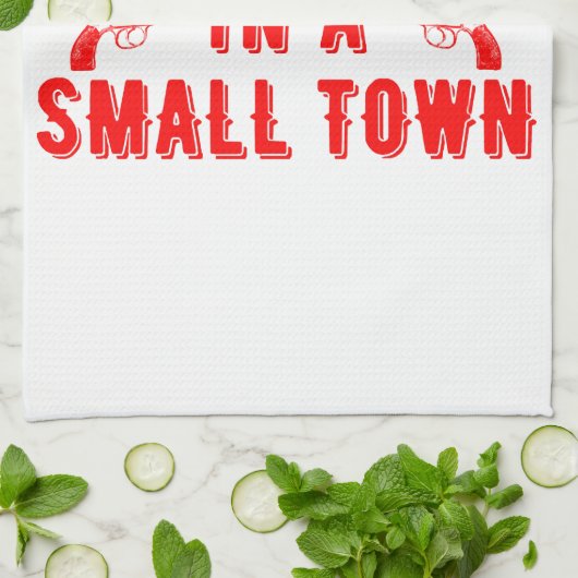 Probeer dat in een kleine stad theedoek (Gevouwen)