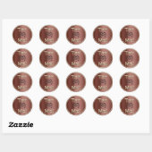 Probeer de Coffee Logo Golden Tester Sample Contai Ronde Sticker (Vel)