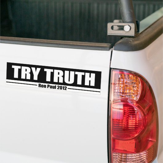 Probeer de waarheid bumpersticker (Op Truck)