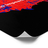 Probeer deze impeachment 2016 verkiezingskaart Tru Poster (Hoek)
