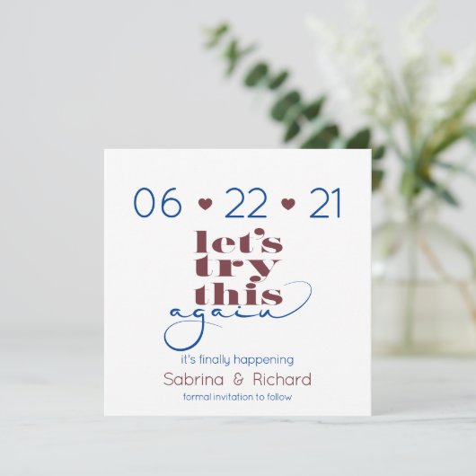 Probeer deze nieuwe marine en Bourgogne om de datu Kaart (Staand voorkant)